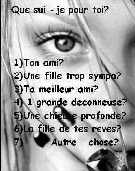 qui suis-je pour toi ?